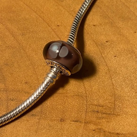 Pandora Purple Flowers For You Murano Glass Charm - Picture 2 of 5